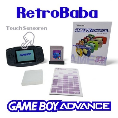 Gameboy Advance IPS V5 Touch Display - BLACK MAMBA EDITION + Tetris + Top