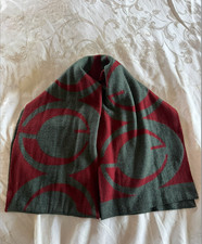 100 Authentic Gucci GG Mens Vintage Wool Scarf 72" Total Length GREAT CONDITION