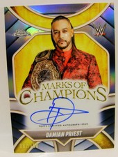 DAMIAN PRIEST MARKS OF CHAMPIONS #82 /175 AUTO AUTOGRAPHED WWE TOPPS CHROME 2025
