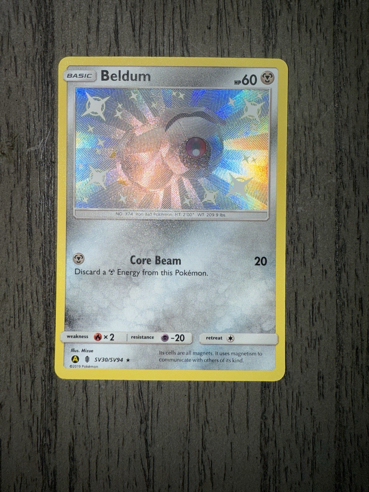 Pokemon Card Beldum SV30/SV94 Hidden Fates Shiny Vault Near Mint
