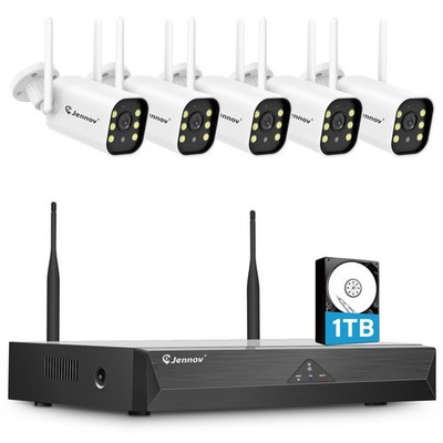 WiFi Wireless Security Camera System Smart Outdoor 5MP Color Night Vision NVR