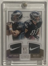2013 National Treasures Zack Ertz & M. Barkley Nike Dual Patch Card 1/1 Eagles