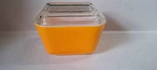 Pyrex Orange Friendship 501 Refrigerator Dish  W/ Lid