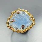 Gemstone 22 ct Natural Aquamarine Ring 925 Sterling Silver Size 8 /R472882