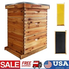 Langstroth Hive Beehive Kit - 30 Frame Box, 20 Deep, 10 Medium Frames Wax-Coated