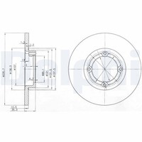 2X Delphi Bremsscheibe BG3551 FüR Spark M150 Daewoo M250 Matiz M100 M200 LPG