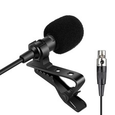 Sujeetec Lavalier Microphone Unidirectional Condenser Mic Mini XLR – Black