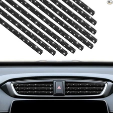 10PCS Car Air Vent Outlet Moulding Trim, Air Conditioner Decoration Strip, D