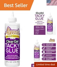 Permanent Clear Gel Glue - 8 fl oz Nontoxic Crafting Essential by Aleene's