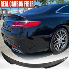 Real Carbon Rear Trunk Spoiler Wing For Benz W217 C217 S500 S63 S65 S560 2015up