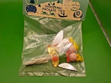 vintage shiny-brite in the pack christmas package tie ons