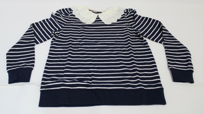 Hattie Collar Striped Sweatshirt RH7 
