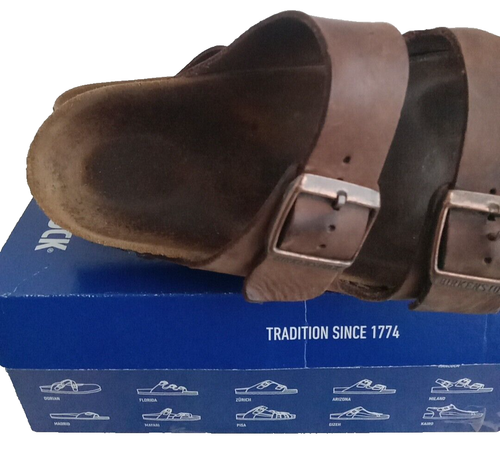 Birkenstock Arizona Habana Regular Fit Leather US L 7.0 M 5.0 EUR 38 UK5 - Picture 13 of 23