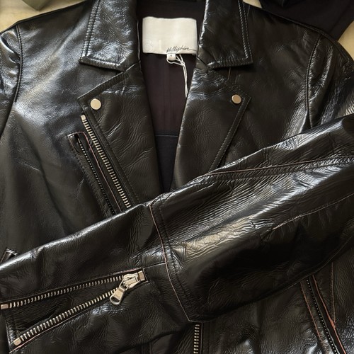 NWT 3.1 Phillip Lim Trompe l'Oeil Layered Motorcycle Biker Leather Jacket Sz 4 - 第 1/21 張圖片