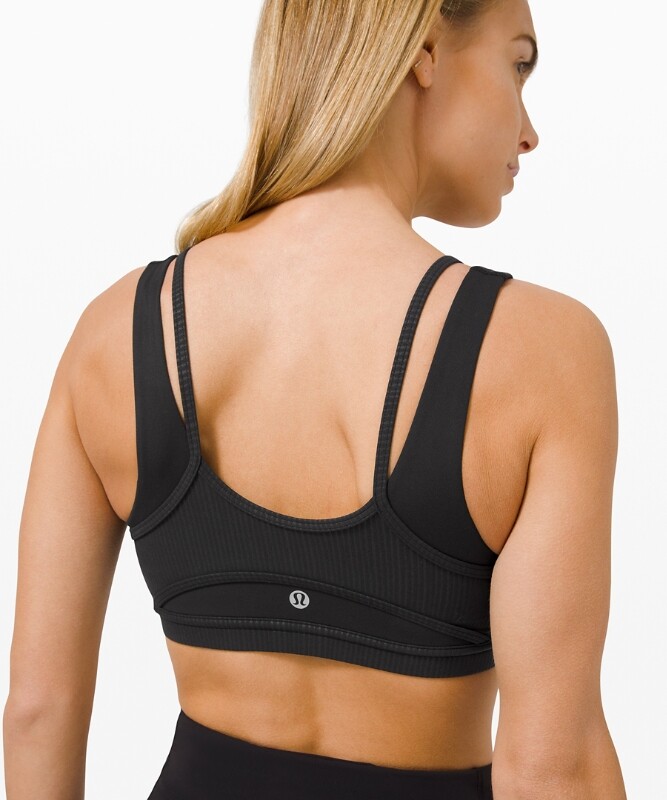NWT Lululemon Love to Layer Bra Ribbed Size Black
