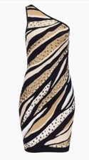 Michael Kors Tiger/Animal Print Studded One Shoulder Dress. Sz XL. NWT!!!