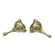 PAIR MAGNETO CHOKE DECOMPRESSOR LEVERS 1" BALL END BRASS - UK SUPPLIED