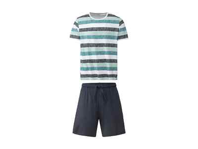 GAIREG Heren zomer witte pyjama set nachtkleding top en