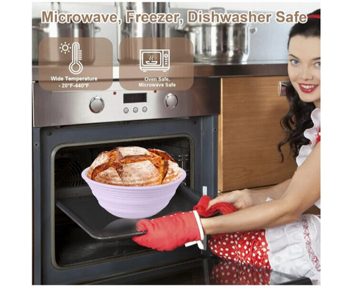 Silicone Banneton Bread Proofing Basket Starter Kit - Picture 4 of 4