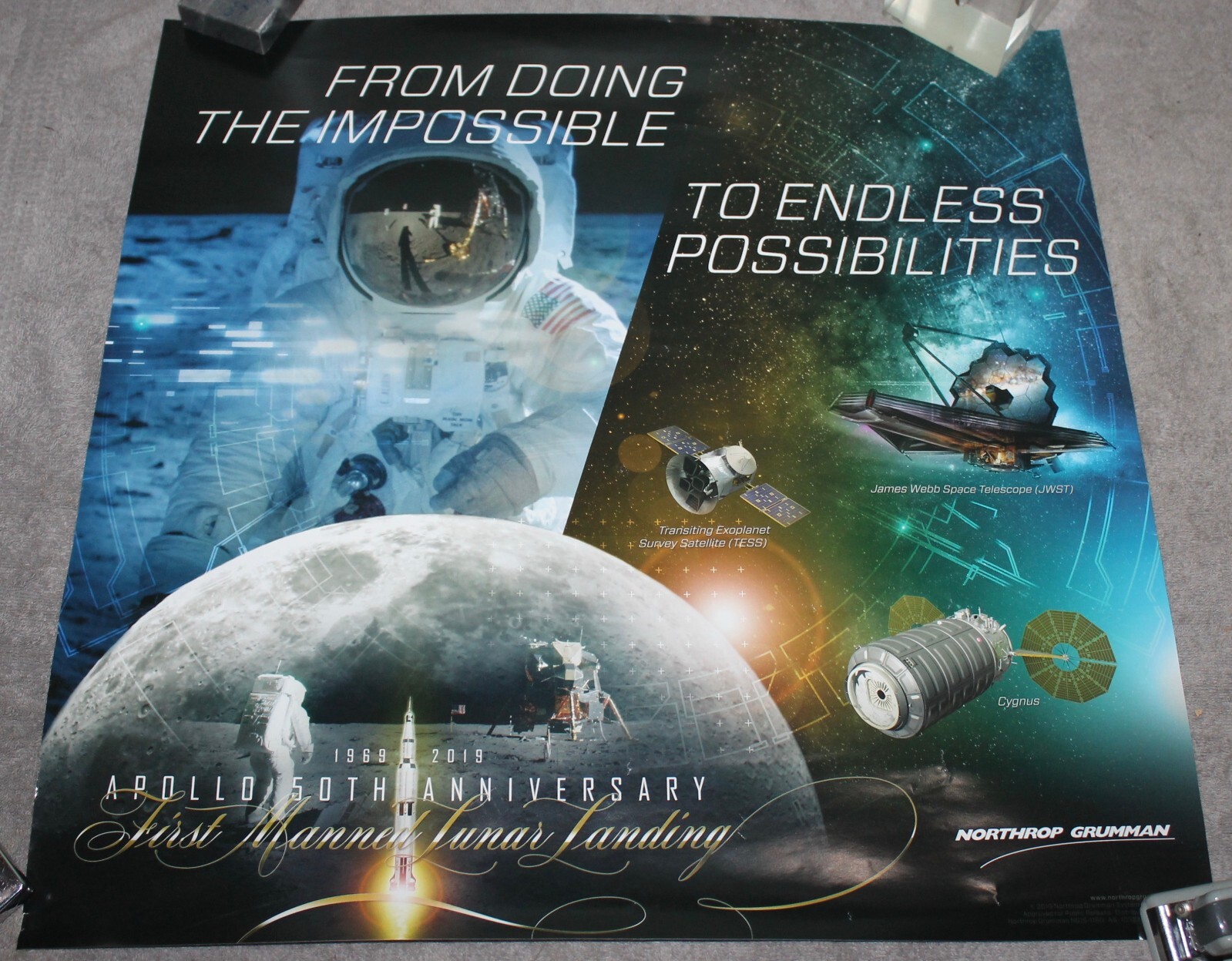 GRUMMAN APOLLO 11 FIRST MANNED LUNAR MOON LANDING 50TH ANNIVERSARY ...