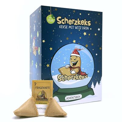 Scherzkeks  Adventsbox | 24 Kekse | Glückskekse mit lustigen Fragen & Antworten