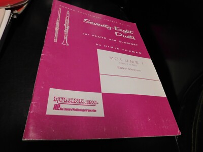 Rubank Magazine Seventy-Eight Duets For Flute & Clarinet Vol 1 #196 | eBay