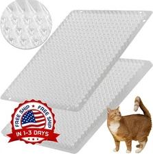 Alfombrilla Para Gatos De 12 Piezas Con Puas, Tiras De Pinchazos, Tapon NEW US.