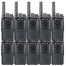 10 Pack Retevis RT68 FRS Walkie Talkie 1200mAh Two Way Radio For Security/School