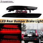 2x Black Lens LED Bumper Reflector Tail Brake Light For 2012-2014 Honda CR-V CRV