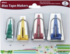Allary BIAS TAPE MAKERS - SET OF 4 - 2 PACKAGES