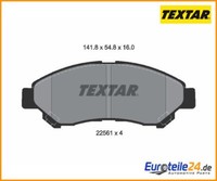 Bremsbelagsatz, Scheibenbremse Textar 2256101
