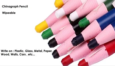 Marking Pencil, Chinagraph Wax Pencil, Non Toxic Marker - Buy 2 Get 1 Free!