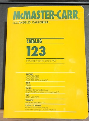 McMaster-Carr catalog #123 LOS ANGELES,CA
