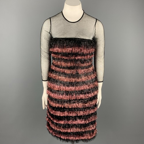Polyester Tinsel Illusion Dress 