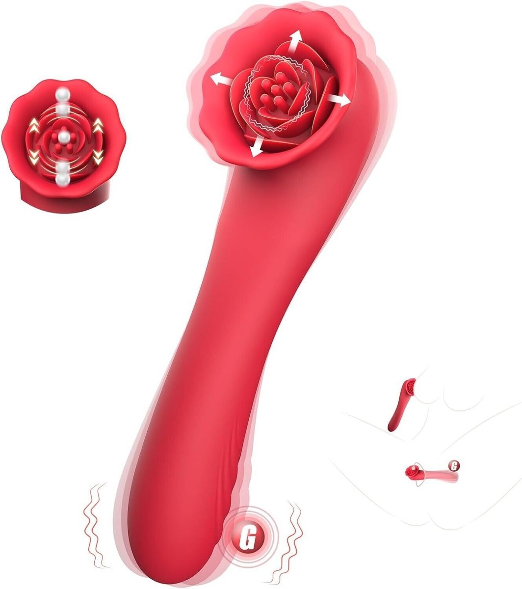 rose toy with extendo Thrusting Rose Toy With Dildo | 3 In 1 Sex Toy main image 0