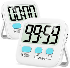 2 Pack Digital Timer for Kids, Magnetic Countdown Kitchen Timers for Cooking, Eg
