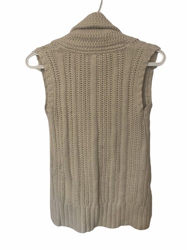 Willow Blossom Women’s Cardigan Cream Chunky Sweater Vest• Toggle buttons•Medium - Picture 9 of 9