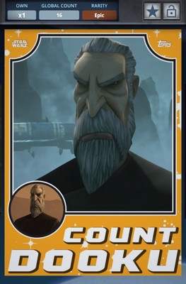 Star Wars Card Trader DIGITAL Throwback Clone Wars COUNT DOOKU 16cc Epic