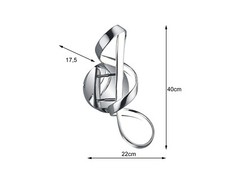 Lampada Da Parete Led Reality Perugia, Cromo - 3