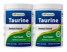2 Pack Best Naturals Taurine Powder 1 Lb