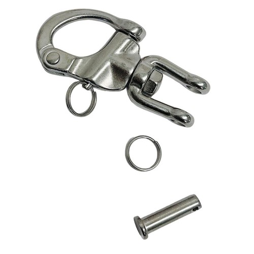 Grillete giratorio de mandíbula de acero inoxidable de 3-1/2", liberación rápida para aparejos de vela - Imagen 4 de 7