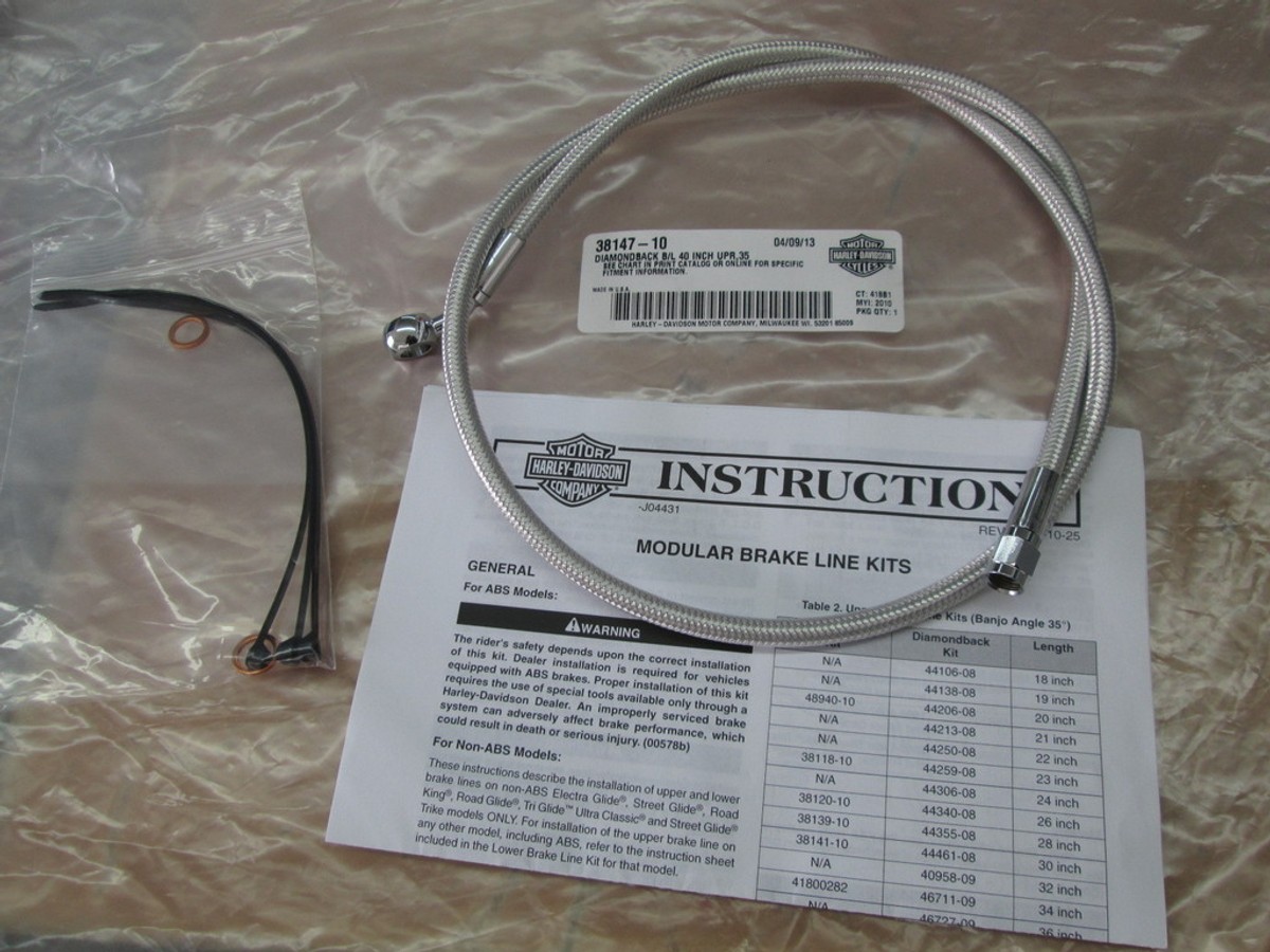 専用セット！ NOS Harley Davidson OEM Modular Diamondback Brake Line Kit 40