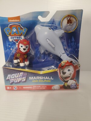 Paw Patrol Aqua Pups Marshall and Dolphi and Chase and Shark New In Box. 