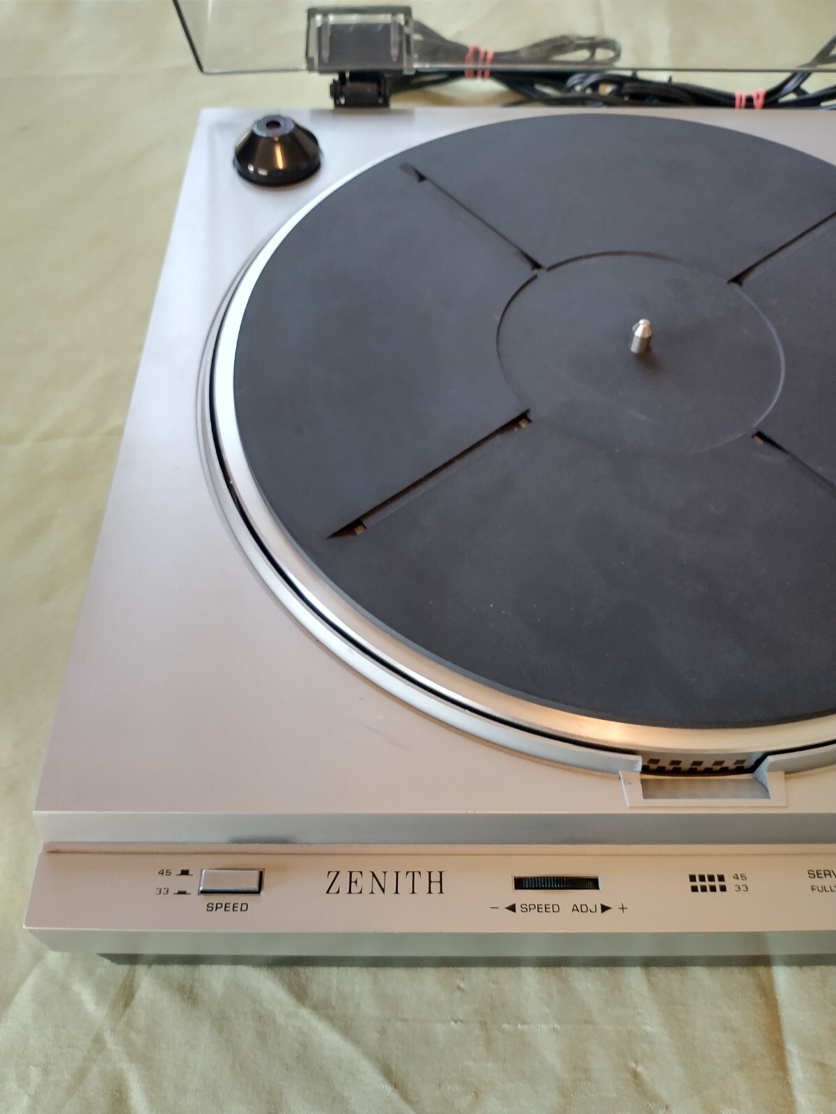 ZENITH MC9055 TURNTABLE WORKING FULL AUTO BELT DRIVE AT CART VINTAGE