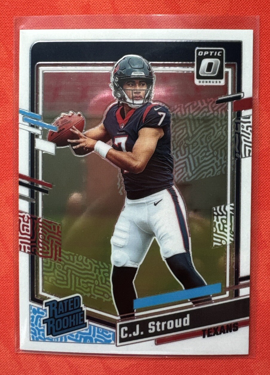 2023 Donruss Optic C.J. STROUD Rated Rookie Base #244 Texans CENTERED !