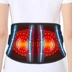 Heated Vibration Massager Lower Back Brace Lumbar Support Waist Belt Pain Relief