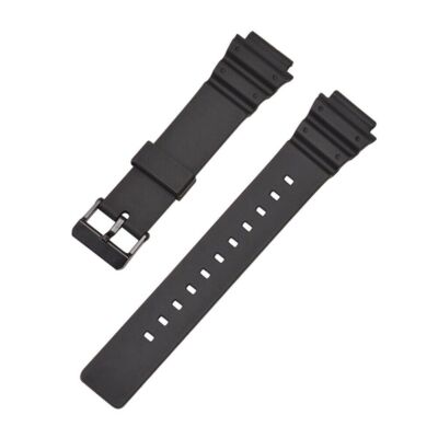 Black Rubber Watch Band For Casio Classic Dive Diver MRW-200 MRW-200H MWC-100