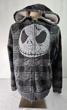 Disney Parks Nightmare Before Christmas Zip Up Jacket Size L Gray - NOTE SPOT