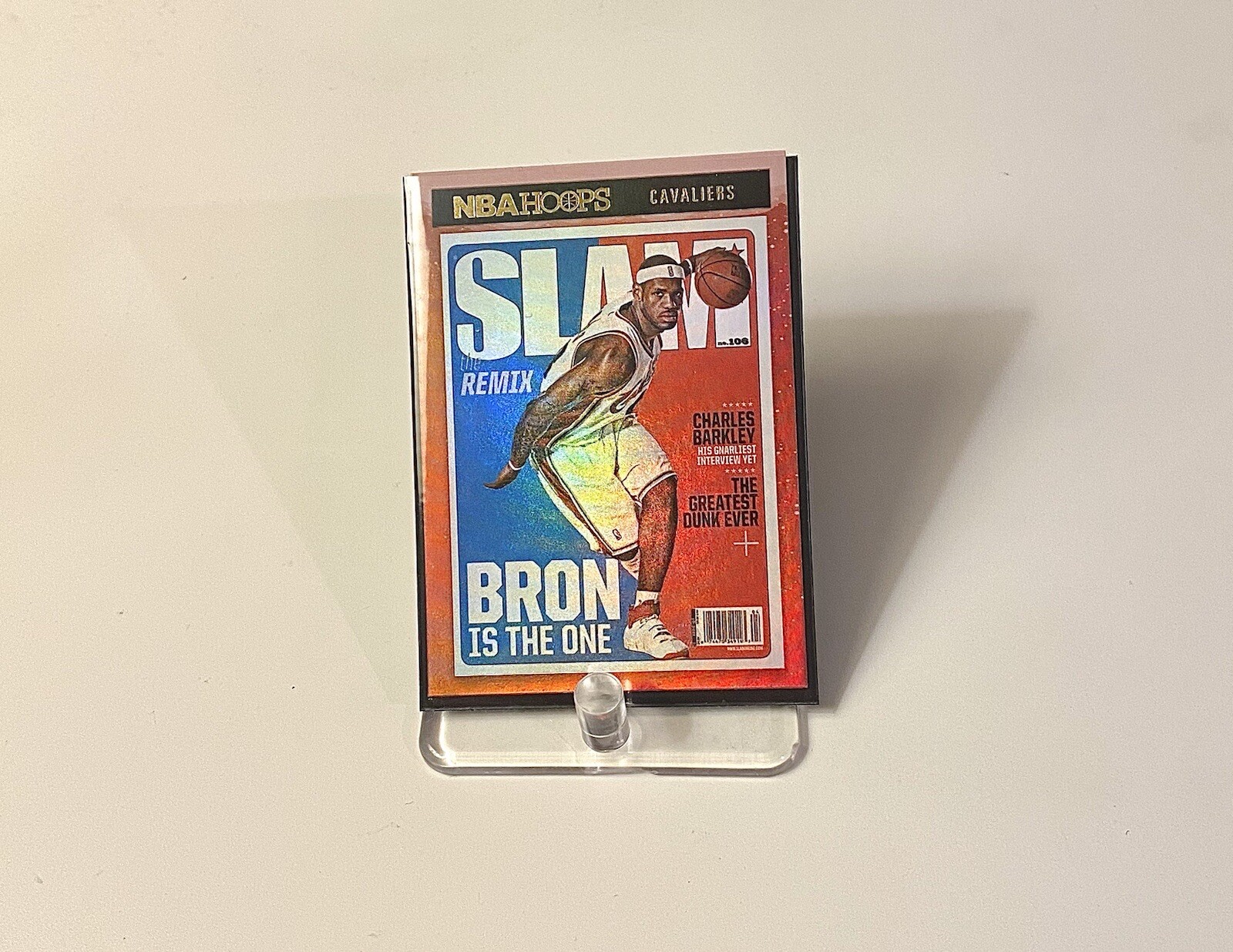 Lebron James 2020-21 NBA Hoops SLAM magazine HOLOGRAPHIC PSA 10
