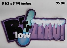 BRRR LOW ZERO TITLE WINTER scrapbook premade paper piecing 3D die cut Rhonda